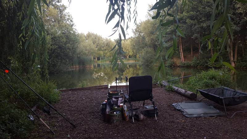 Carp fishing at a day ticket water. Photo